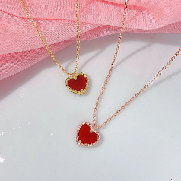 Enamel Heart Amulet