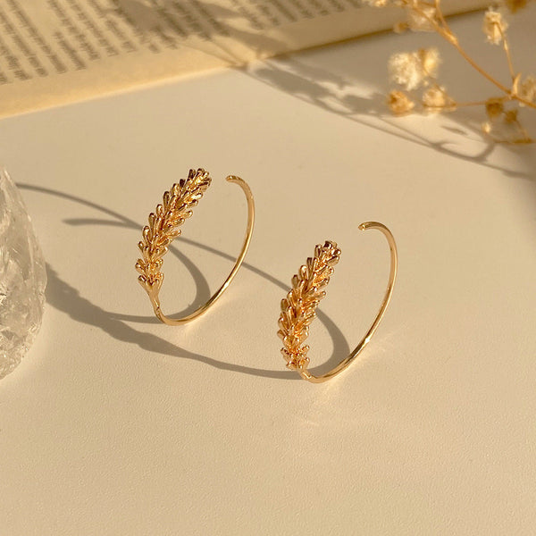 Golden Laurel Embrace Earrings