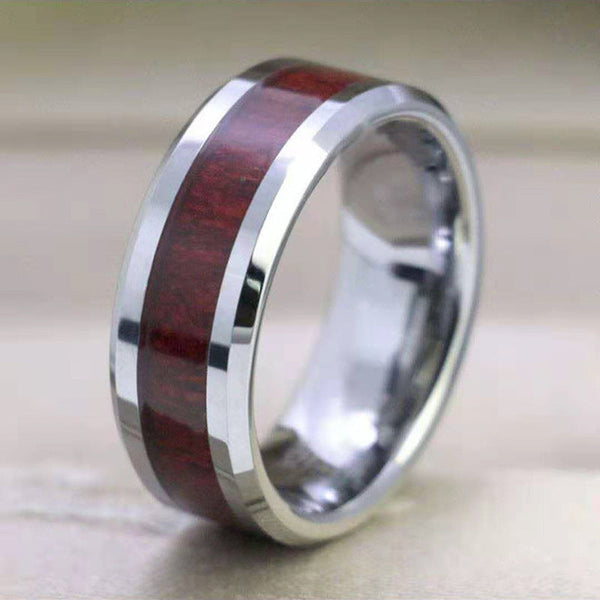 Harmonious Sterling Silver Timber Band